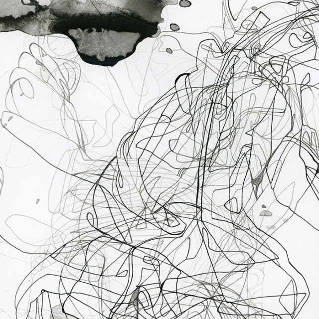 Barbara Lerch, Sans Titre. 29 x 21 cm (41,5 x 33 x 3 cm encadré), encre de chine sur papier, 2012 Barbara Lerch,