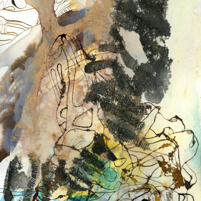 Barbara Lerch, Sans Titre - partie 2. 36 x 21,5 cm (48 x 60 x 3 cm encadré), encres et collages sur papier, 2021