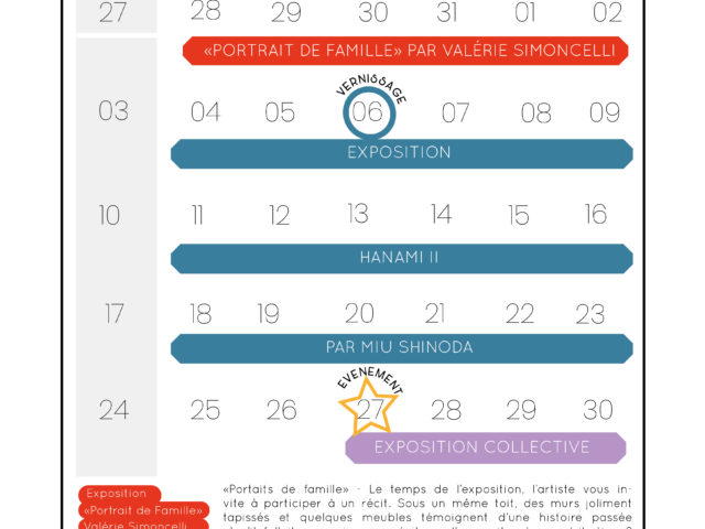 Calendrier du mois