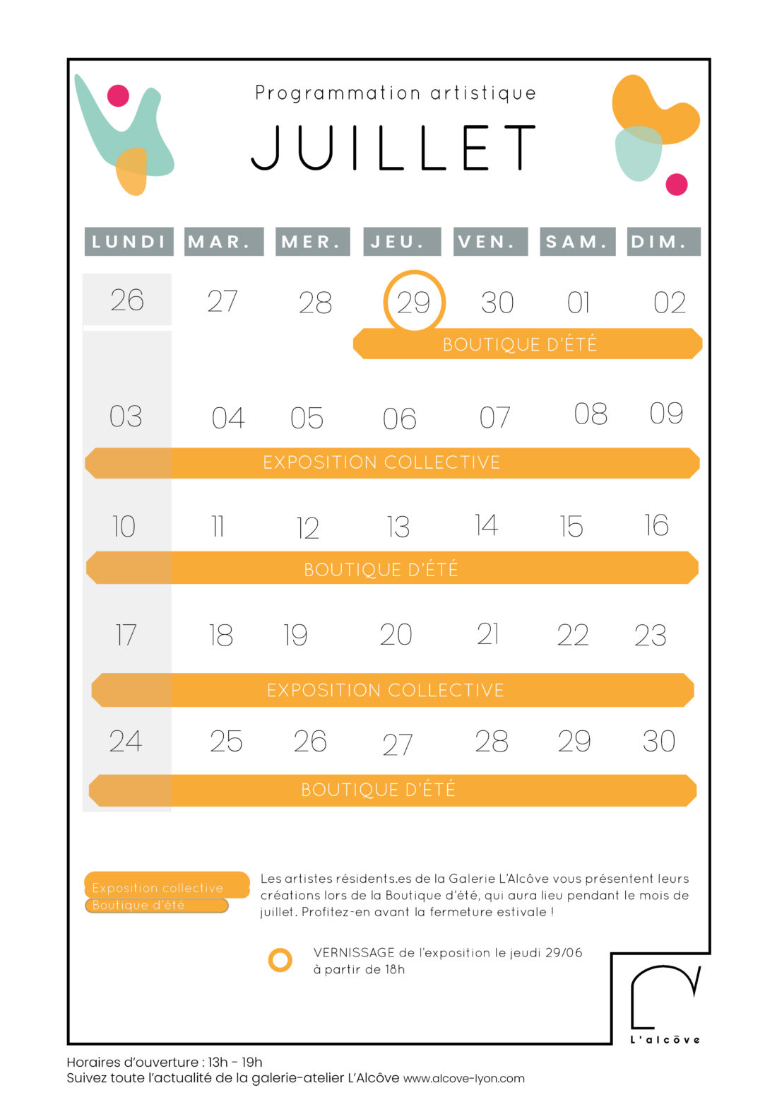 Programmation Juillet 2023